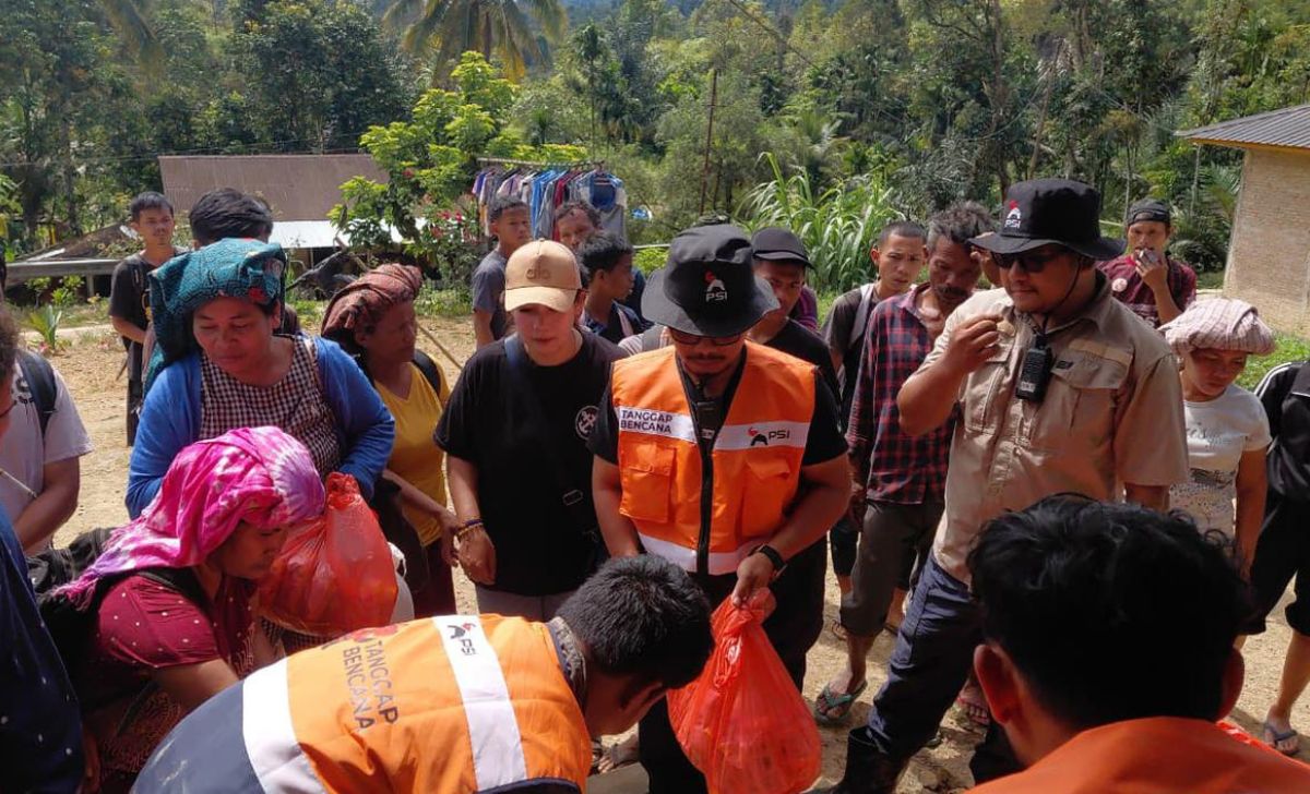 PSI Intensif Salurkan Bantuan untuk Korban Banjir Bandang di Tapanuli Utara