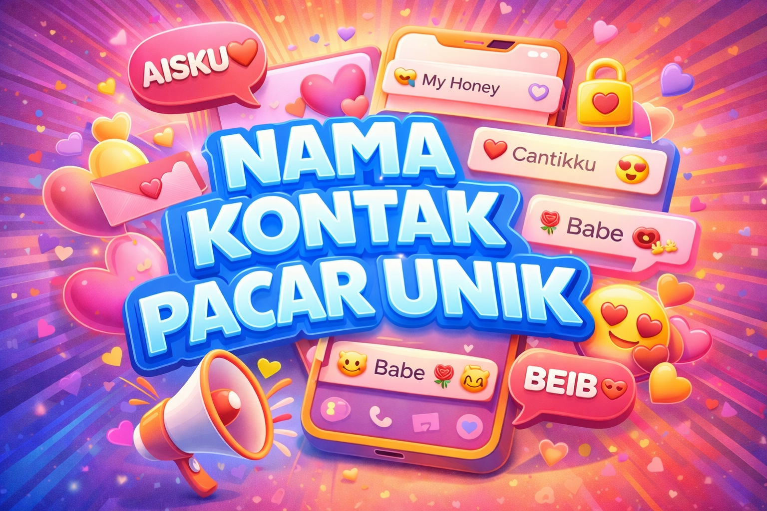 nama kontak pacar unik
